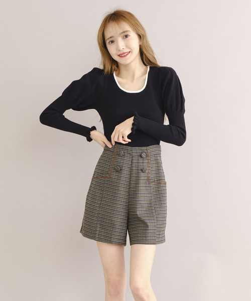 TITTY&CO.(ティティーアンドコー)の「【TITTY&CO.】★チェックショートパンツ(その他パンツ・レディース・ブラウン/グリーン/グレー・SMALL/MEDIUM)」の3枚目の写真