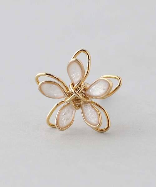 ANEMONE（アネモネ）の「プチフラワー×プチパールピアス[2ペアセット]（ピアス（両耳用）・レディース・ライトグレー/ホワイト/ブルー/ピンク・FREE）」の5枚目の写真