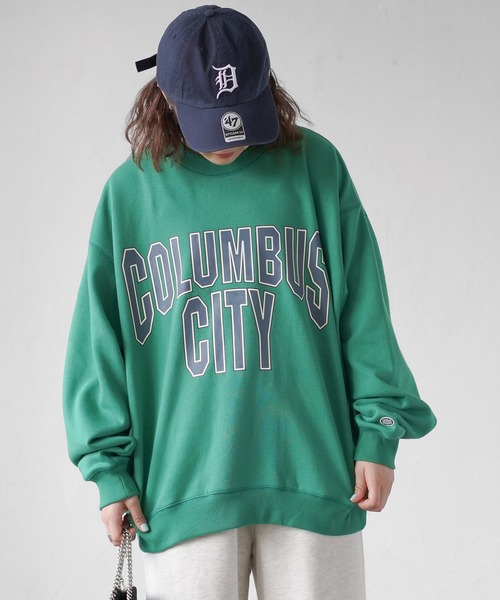 SPINNS（スピンズ）の「【ゆったりシルエット】DISCUS 裏起毛カレッジスウェット（スウェット・レディース・ブラック/ネイビー/グレー/オフホワイト/グリーン/オレンジ・M/L）」の18枚目の写真