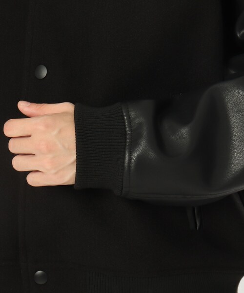 tk.TAKEO KIKUCHI（ティーケータケオキクチ）の「◆テックウールメルトン×シンセティックレザースタジャン（ブルゾン・メンズ・ブラック系4/ベージュ系その他7・88）」の10枚目の写真