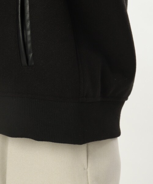 tk.TAKEO KIKUCHI（ティーケータケオキクチ）の「◆テックウールメルトン×シンセティックレザースタジャン（ブルゾン・メンズ・ブラック系4/ベージュ系その他7・88）」の6枚目の写真