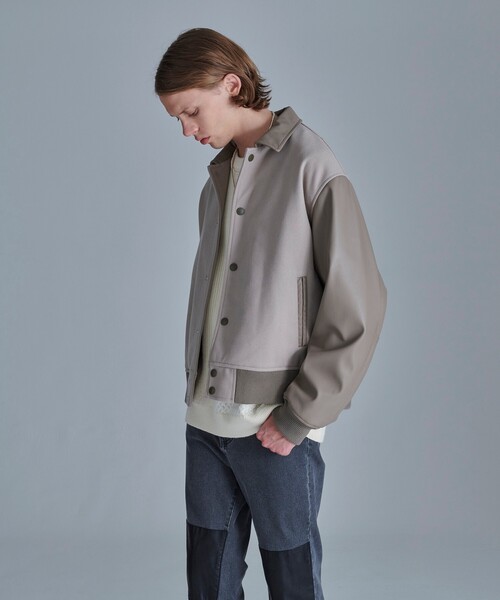 tk.TAKEO KIKUCHI（ティーケータケオキクチ）の「◆テックウールメルトン×シンセティックレザースタジャン（ブルゾン・メンズ・ブラック系4/ベージュ系その他7・88）」の17枚目の写真