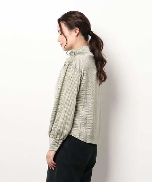 Te chichi（テチチ）の「柄アソートリボンボウタイブラウス（シャツ/ブラウス・レディース・オフホワイト/グリーン/グレー/ネイビー・ﾌﾘ-）」の5枚目の写真