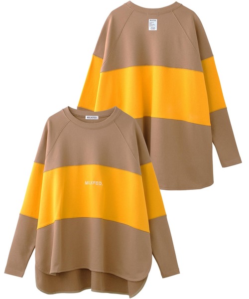 MILKFED.（ミルクフェド）の「BICOLOR WIDE TOP（スウェット・レディース・ブラック/ベージュ/アッシュ・ONE SIZE）」の22枚目の写真