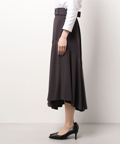 m.f.editorial（エムエフエディトリアル）の「エムエフエディトリアルレディース/m.f.editorial：Women ジョーゼット ロングマーメイドスカート（スカート・レディース・キャメル/ダークウッド・S/MEDIUM/LARGE）」の3枚目の写真