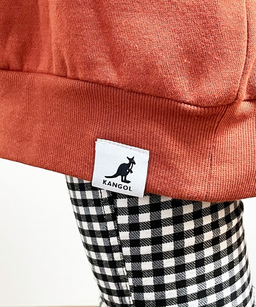 KANGOL（カンゴール）の「【KANGOL KIDS】裏起毛切替バイカラートレーナー（Tシャツ/カットソー・キッズ・ブラック/オレンジ/グリーン・150cm/130㎝/140㎝/120cm）」の5枚目の写真