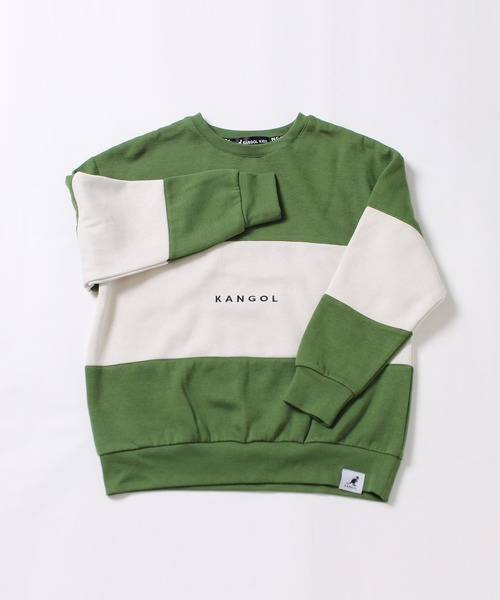 KANGOL（カンゴール）の「【KANGOL KIDS】裏起毛切替バイカラートレーナー（Tシャツ/カットソー・キッズ・ブラック/オレンジ/グリーン・150cm/130㎝/140㎝/120cm）」の9枚目の写真