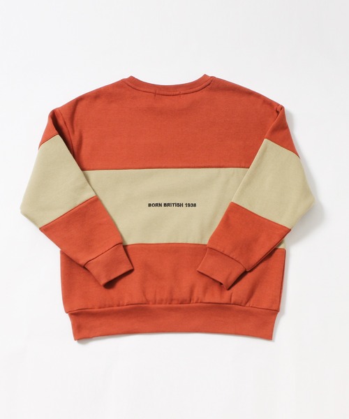 KANGOL（カンゴール）の「【KANGOL KIDS】裏起毛切替バイカラートレーナー（Tシャツ/カットソー・キッズ・ブラック/オレンジ/グリーン・150cm/130㎝/140㎝/120cm）」の4枚目の写真