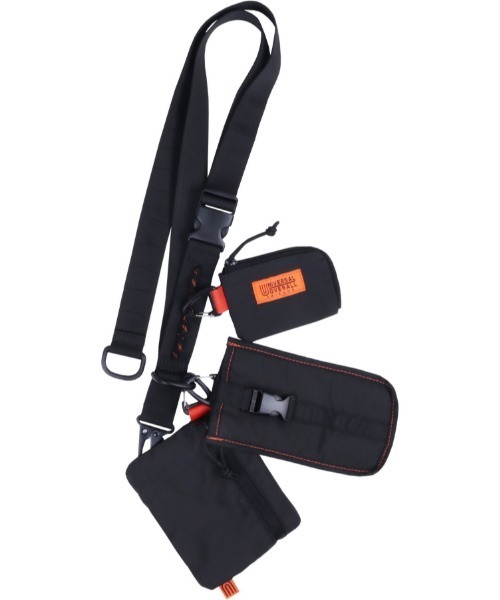 UNIVERSAL OVERALL（ユニバーサルオーバーオール）の「UNIVERSAL OVERALL-マルチストラップバック（ショルダーバッグ・メンズ・ブラック/オレンジ・FREE）」の15枚目の写真