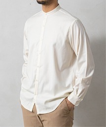 EDIFICE | ウォッシャブル ウール バンドカラー シャツ(シャツ/ブラウス)