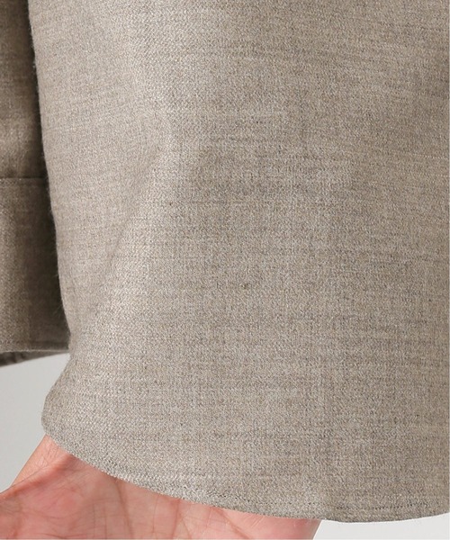 EDIFICE（エディフィス）の「ウォッシャブル ウール バンドカラー シャツ（シャツ/ブラウス・メンズ・ホワイト/ネイビー/ウッド/グリーン系その他・SMALL/MEDIUM/LARGE/X-LARGE）」の18枚目の写真