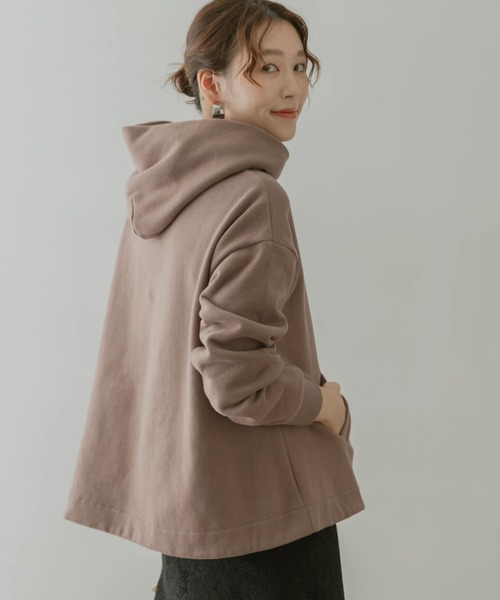 F by ROSSO（エフバイロッソ）の「F by ROSSO　ソフト裏毛フレアプルパーカー（パーカー・レディース・オフホワイト/グリーン/モカ・FREE）」の12枚目の写真