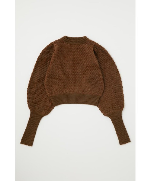 MOUSSY（マウジー）の「PUFF SLEEVE BOTTLE NECK ニット（ニット/セーター・レディース・オフホワイト/ダークブラウン/ブラック・FREE）」の7枚目の写真