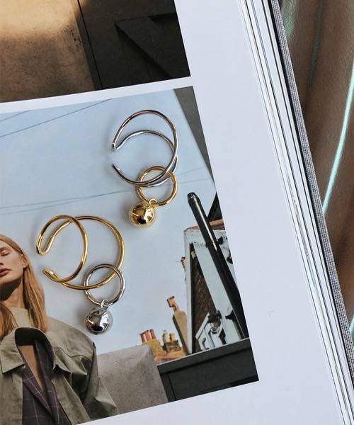 DouDou（ドゥドゥ）の「ボール2連イヤーカフ（イヤーカフ・レディース・シルバー/ゴールド・FREE）」の6枚目の写真