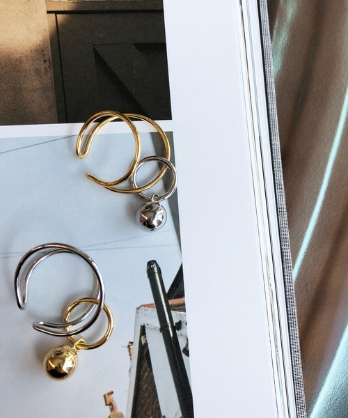 DouDou（ドゥドゥ）の「ボール2連イヤーカフ（イヤーカフ・レディース・シルバー/ゴールド・FREE）」の5枚目の写真