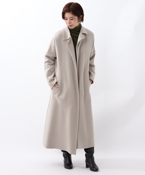 UNTITLED（アンタイトル）の「◆トスカーナエアーリバー コンバーチブルカラーコート（ステンカラーコート・レディース・ライトグレー/ベージュ/オレンジ・00/01/03/02）」の15枚目の写真