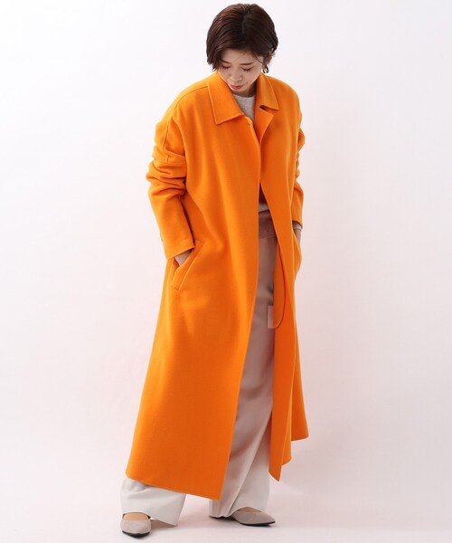 UNTITLED（アンタイトル）の「◆トスカーナエアーリバー コンバーチブルカラーコート（ステンカラーコート・レディース・ライトグレー/ベージュ/オレンジ・00/01/03/02）」の16枚目の写真