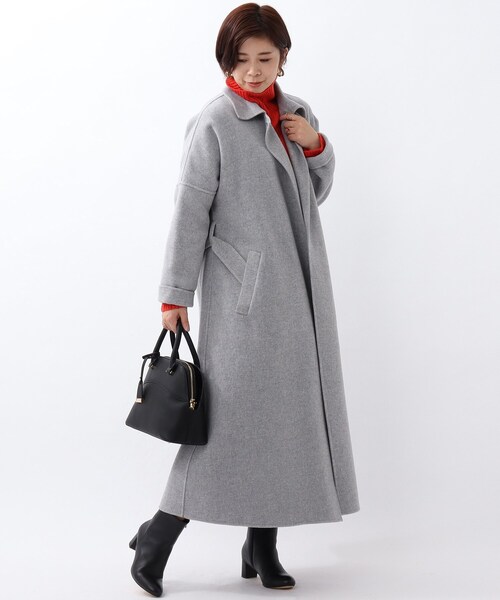 UNTITLED（アンタイトル）の「◆トスカーナエアーリバー コンバーチブルカラーコート（ステンカラーコート・レディース・ライトグレー/ベージュ/オレンジ・00/01/03/02）」の20枚目の写真