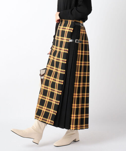 NOLLEY’S（ノーリーズ）の「◇【WEB限定】【GLEN FYNE/グレン ファイン】別注キルトロングスカート（スカート・レディース・ブルー系その他/パープル系その他2/ブラック系その他・FREE）」の2枚目の写真