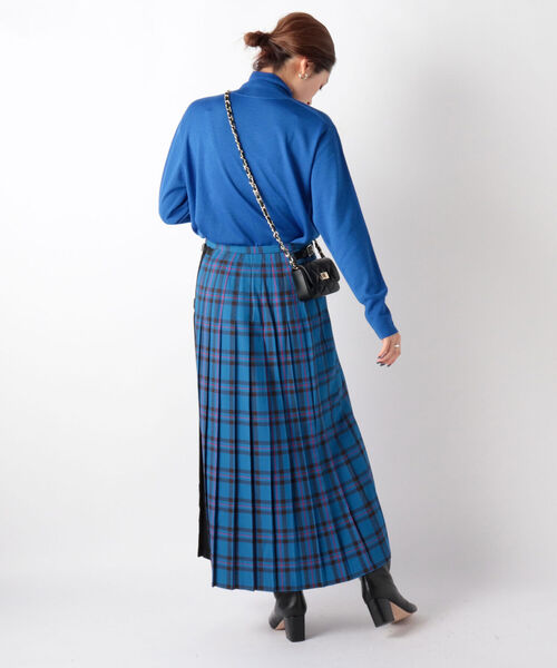 NOLLEY’S（ノーリーズ）の「◇【WEB限定】【GLEN FYNE/グレン ファイン】別注キルトロングスカート（スカート・レディース・ブルー系その他/パープル系その他2/ブラック系その他・FREE）」の9枚目の写真