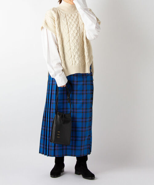 NOLLEY’S（ノーリーズ）の「◇【WEB限定】【GLEN FYNE/グレン ファイン】別注キルトロングスカート（スカート・レディース・ブルー系その他/パープル系その他2/ブラック系その他・FREE）」の6枚目の写真