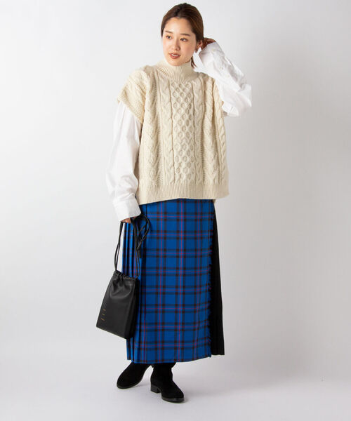 NOLLEY’S（ノーリーズ）の「◇【WEB限定】【GLEN FYNE/グレン ファイン】別注キルトロングスカート（スカート・レディース・ブルー系その他/パープル系その他2/ブラック系その他・FREE）」の16枚目の写真