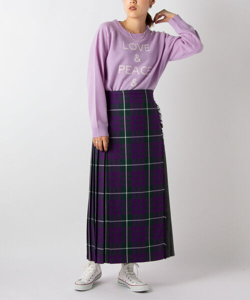 NOLLEY’S（ノーリーズ）の「◇【WEB限定】【GLEN FYNE/グレン ファイン】別注キルトロングスカート（スカート・レディース・ブルー系その他/パープル系その他2/ブラック系その他・FREE）」の7枚目の写真