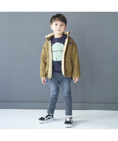 BREEZE（ブリーズ）の「WEB限定 リバーシブルボアジャケット（その他アウター・キッズ・ワインレッド/ベージュ/アイボリー/ブルー/イエロー・110/140/120/80/130/100/90）」の10枚目の写真