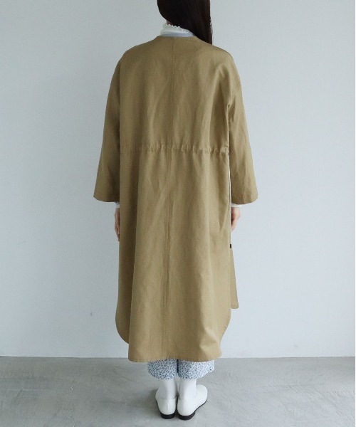 yuni（ユニ ）の「Finx コットンリネンオックス no collar コート