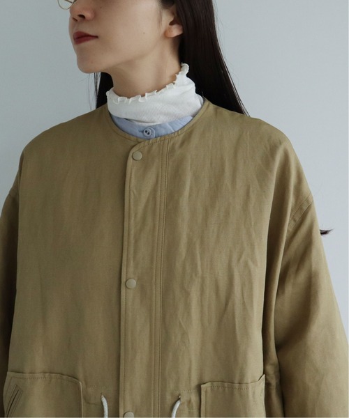 yuni（ユニ ）の「Finx コットンリネンオックス no collar コート 