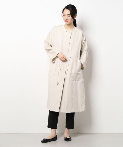 yuni（ユニ ）の「Finx コットンリネンオックス no collar コート