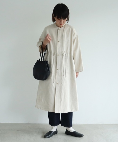 yuni（ユニ ）の「Finx コットンリネンオックス no collar コート