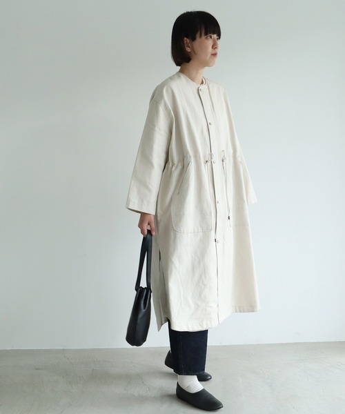 yuni（ユニ ）の「Finx コットンリネンオックス no collar コート