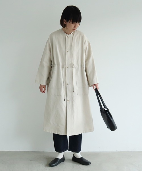 yuni（ユニ ）の「Finx コットンリネンオックス no collar コート