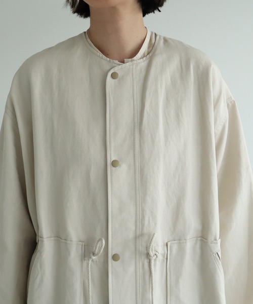 yuni（ユニ ）の「Finx コットンリネンオックス no collar コート 