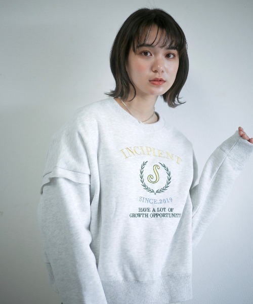 spoon store(スプーンストア)の「ロゴプリントウラキモウスウェット(スウェット・レディース・パープル/グリーン/アイボリー・フリー)」の7枚目の写真