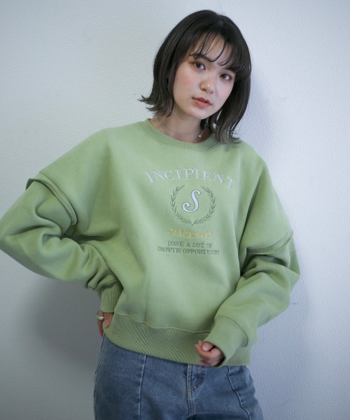 spoon store(スプーンストア)の「ロゴプリントウラキモウスウェット(スウェット・レディース・パープル/グリーン/アイボリー・フリー)」の14枚目の写真