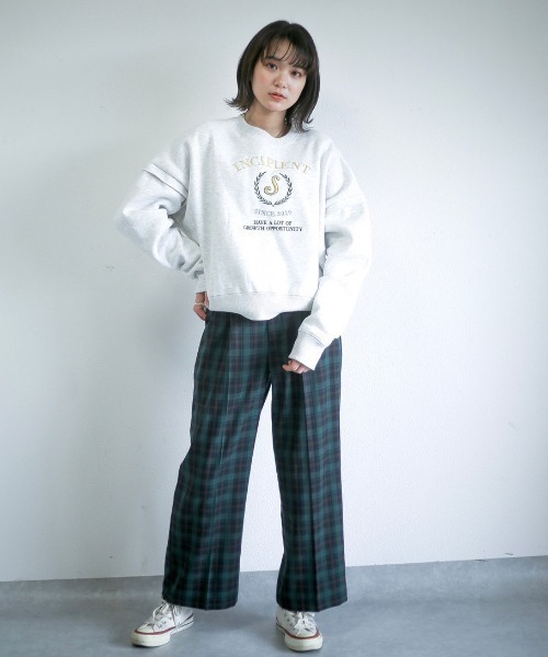spoon store(スプーンストア)の「ロゴプリントウラキモウスウェット(スウェット・レディース・パープル/グリーン/アイボリー・フリー)」の10枚目の写真