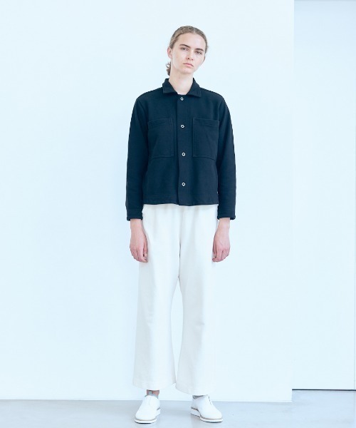 Plantation(プランテーション)の「カルゼ裏毛/ブルゾン(ブルゾン・レディース・ブラック/オフホワイト・M size)」の16枚目の写真