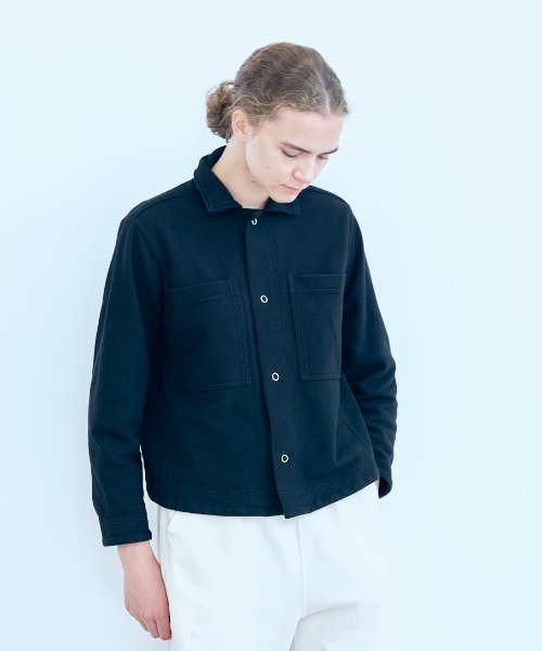Plantation(プランテーション)の「カルゼ裏毛/ブルゾン(ブルゾン・レディース・ブラック/オフホワイト・M size)」の5枚目の写真