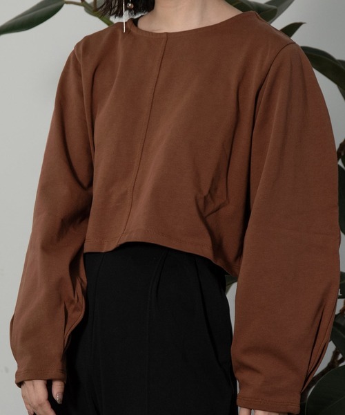 I_am（アイアム）の「puff sleeve design cut（シャツ/ブラウス・レディース・ブラック/ブラウン/アイボリー・FREE）」の6枚目の写真