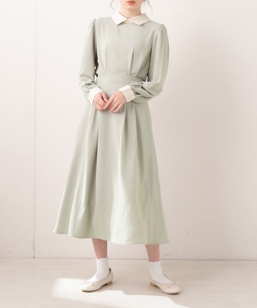 OLIVE des OLIVE(オリーブデオリーブ)の「【WEB限定】クレリックワンピース(ワンピース・レディース・オフホワイト/サックスブルー/ミント・FREE)」の11枚目の写真