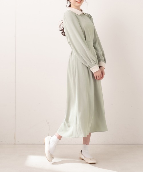 OLIVE des OLIVE(オリーブデオリーブ)の「【WEB限定】クレリックワンピース(ワンピース・レディース・オフホワイト/サックスブルー/ミント・FREE)」の12枚目の写真