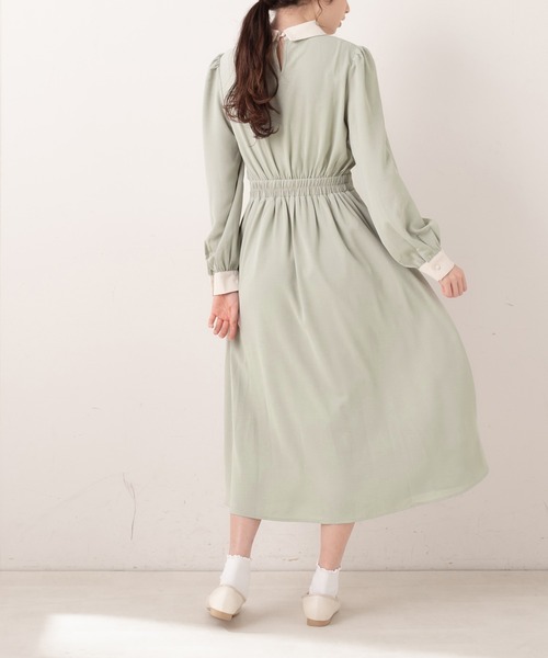 OLIVE des OLIVE(オリーブデオリーブ)の「【WEB限定】クレリックワンピース(ワンピース・レディース・オフホワイト/サックスブルー/ミント・FREE)」の13枚目の写真