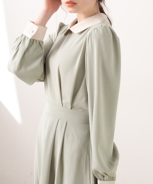 OLIVE des OLIVE(オリーブデオリーブ)の「【WEB限定】クレリックワンピース(ワンピース・レディース・オフホワイト/サックスブルー/ミント・FREE)」の14枚目の写真