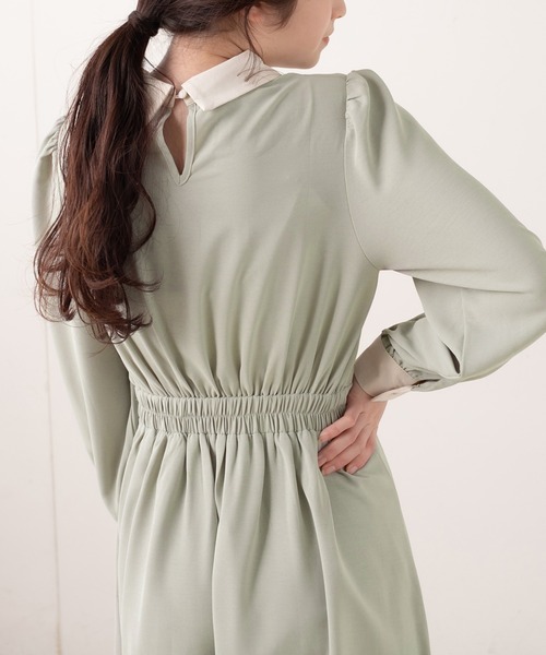 OLIVE des OLIVE(オリーブデオリーブ)の「【WEB限定】クレリックワンピース(ワンピース・レディース・オフホワイト/サックスブルー/ミント・FREE)」の15枚目の写真