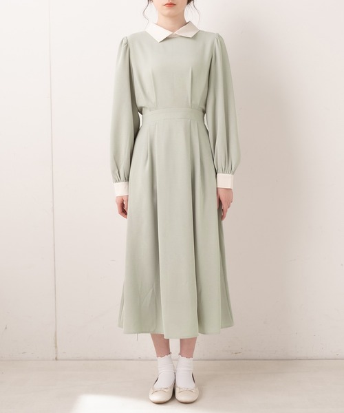 OLIVE des OLIVE(オリーブデオリーブ)の「【WEB限定】クレリックワンピース(ワンピース・レディース・オフホワイト/サックスブルー/ミント・FREE)」の22枚目の写真
