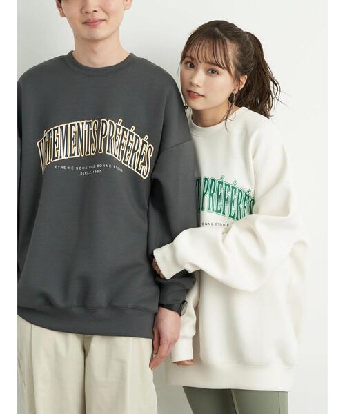 earth music&ecology（アースミュージックアンドエコロジー）の「カレッジロゴプルオーバー＊（スウェット・レディース・チャコールグレー/サックスブルー/ピンク/アイボリー・FREE）」の20枚目の写真