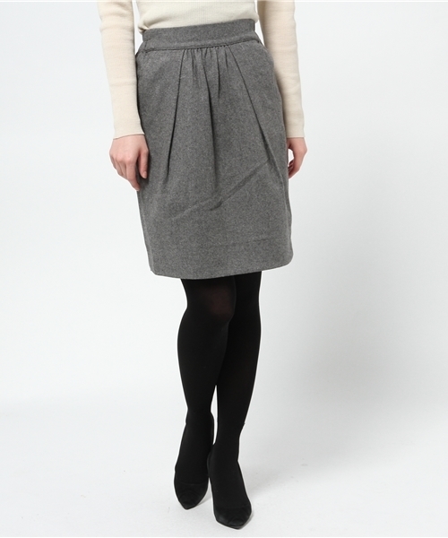 mystic（ミスティック）の「裾ラウンドスカート（スカート・レディース・ライトグレー/ブルー/キャメル/チャコールグレー・ﾌﾘ-）」の2枚目の写真