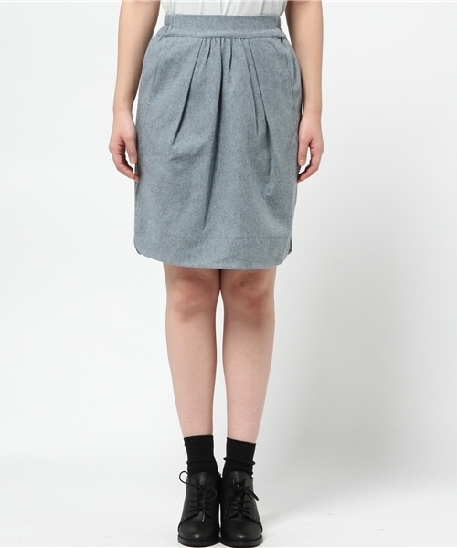 mystic（ミスティック）の「裾ラウンドスカート（スカート・レディース・ライトグレー/ブルー/キャメル/チャコールグレー・ﾌﾘ-）」の5枚目の写真